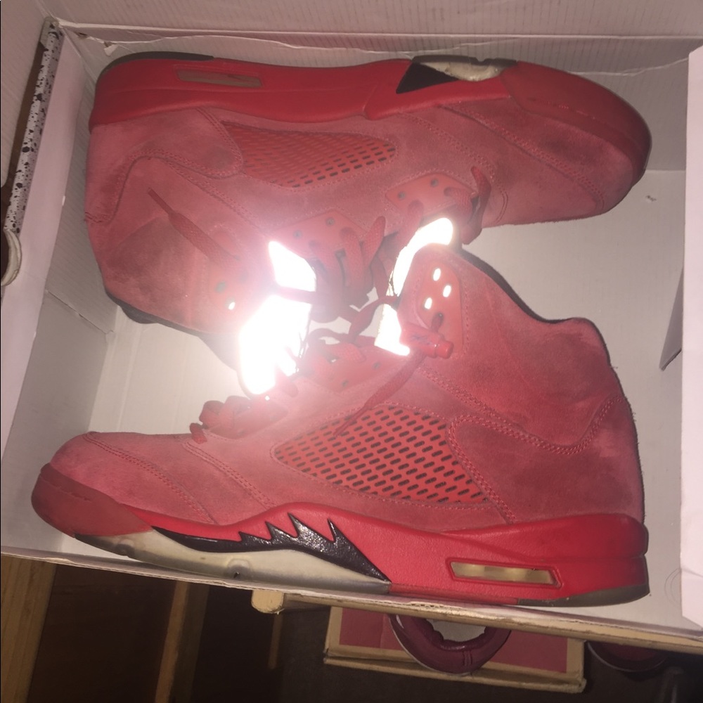 Jordan 5 Red Suede Size 13